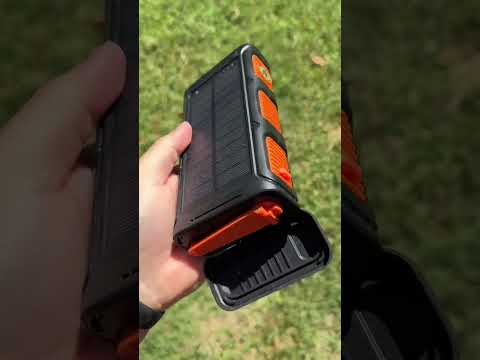 The most convenient feature packed solar charging power bank with a hand crank and built on charging