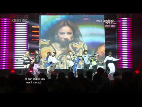 [Live] Kara, T-ara, f(x), 4Minute - Chitty Chitty Bang Bang (Music Bank 25.06.2010)