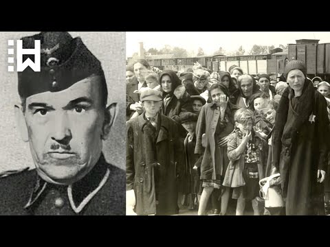 Execution of Nazi guard to whom prisoners, after being whipped,had to say "thank you"-August Bogusch