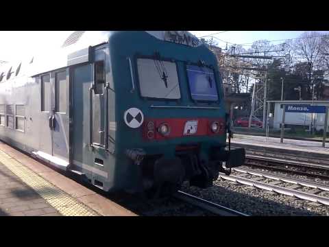 E464 072 Trenord+6 2 piani Trenord e XMPR - Monza - 22/12/2016