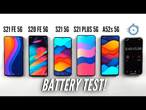 Samsung Galaxy S21 FE vs A52s vs S20 FE 5G vs S21 vs S21 Plus Battery Test