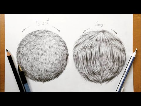 Drawing tutorial - How to draw realistic fur in...