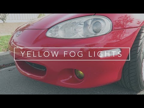 Yellow Fog Light Install | 2004 Miata NB