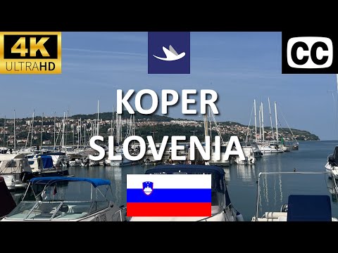 🇸🇮 Koper, Slovenia - Walking Tour - Marina, Tito Square, Museum Square (4K, CC)
