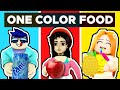 Eating One Colour Food Challenge in Roblox ft @AyushMore