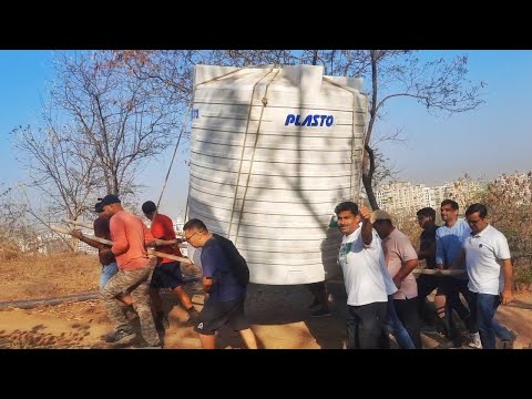 5K litre Water Tank Lifting By GSH Volunteers 2022