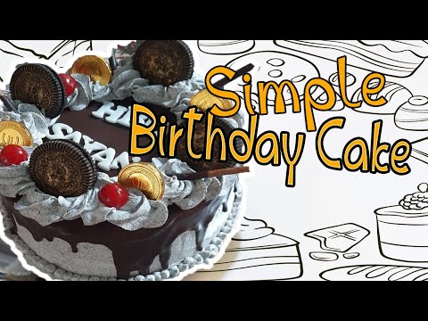 How to Decorate a Birthday Cake for Beginners || Birthday Chocolate Cake With Rodeo Oreo Biscuit