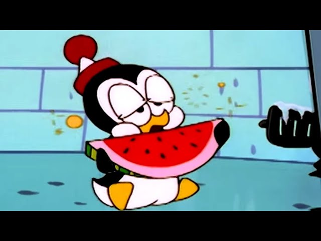 Vídeo relacionado con Chilly Willy the Penguin Sledding Holiday Sudadera con Capucha