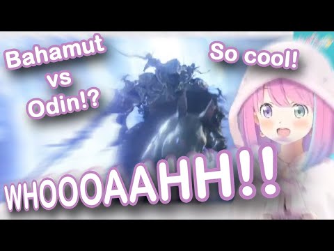 Luna CAN'T STOP YELLING during the Odin vs Bahamut scene.