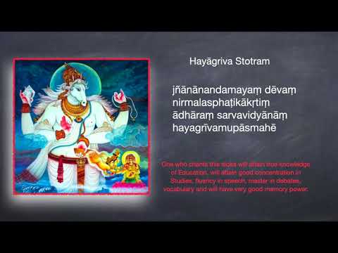 Hayagreeva Stotra and Gayatri mantra chanted by His Holiness Sri Ganapathy Sachchidananda Swamiji