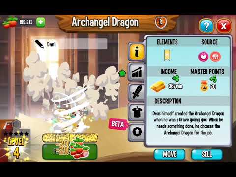 Dragon City: Level Up Archangel Dragon from Level 1-15