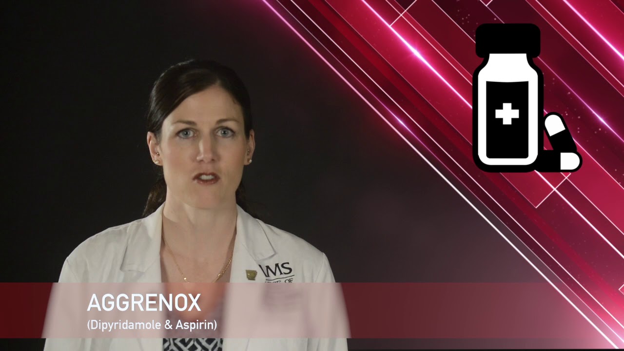Aggrenox or Dipyridamole & Aspirin Information (dosing, side effects, patient counseling) - YouTube