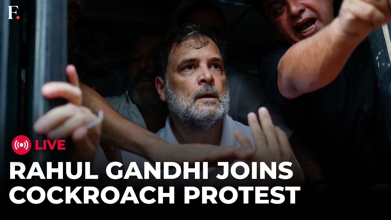 Cockroach Protest LIVE: Indian Opposition Leader Rahul Gandhi Heads to CJP Protest
