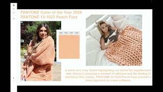 Presentación del PANTONE Color of the year 2024 Peach Fuzz