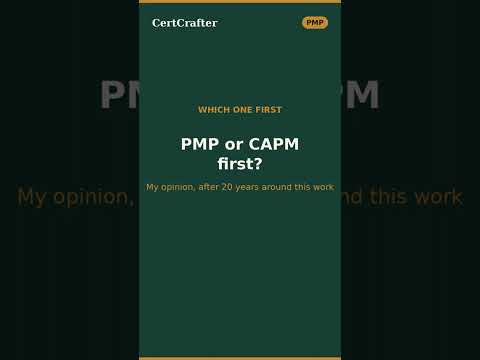 Video: PMP 2026 — PMP or CAPM first?