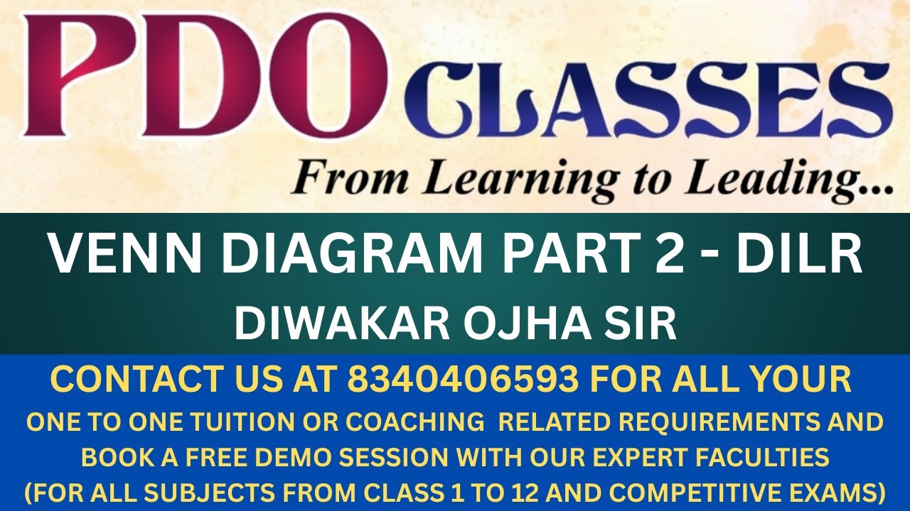 Venn Diagram part 2 | DILR FOR CAT & OTHER APTITUDE EXAMS | DIWAKAR OJHA SIR #venndiagrams #catdilr