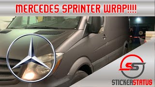 Mercedes Sprinter van wrap in matte charcoal