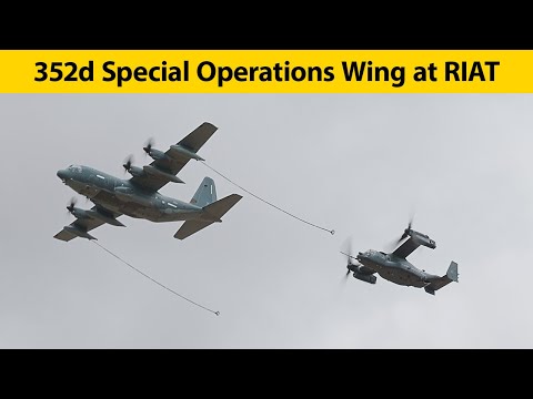 MC-130J Commando II and CV-22B Osprey at RIAT 2023 in 4K