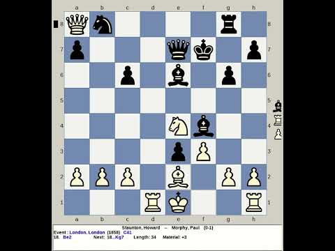 Staunton, Howard vs Morphy, Paul | London Chess 1858, England
