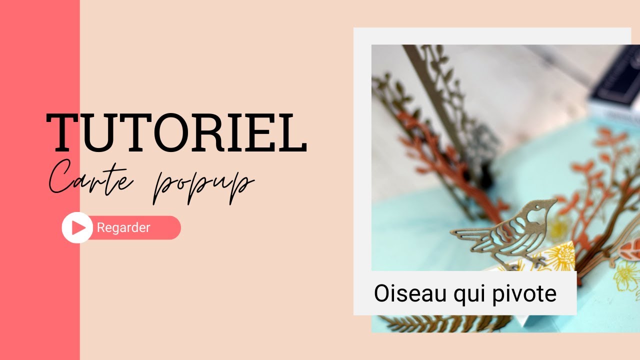 Carte popup : Un oiseau sur sa branche facade placeholder