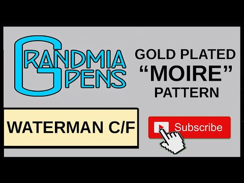 WATERMAN C/F GOLD PLATED "MOIRE" PATTERN