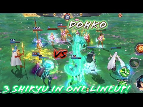 Saint Seiya: Awakening - Trio Shiryu in One Lineup! Vs Dohko! Can I win? With lv70 Shiryu?