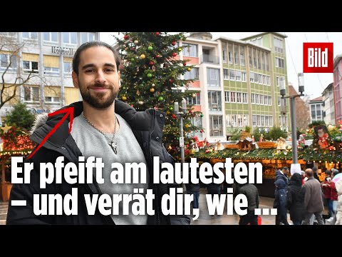 Ein Deutscher ist der lauteste Pfeifer der Welt | Guinness-Rekord