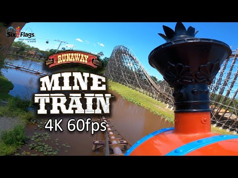 On-ride point of view of Runaway Mine Train