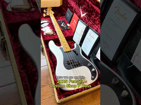 2025 Fender Custom Shop ‘58 Precision Bass NOS Roasted Neck - Silver Sparkle imagen 24