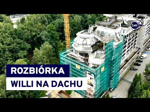 Początek końca słynnej "willi na dachu" w Jastrzębiu-Zdroju @TVN24