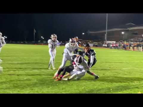 Leicester’s Hunter Senior with an INT in the end zone vs. Oxford