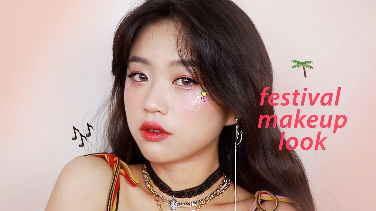 ✨(ENG)블링블링 자몽색 페스티벌 메이크업 // Music Festival Makeup Look