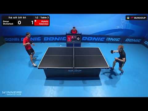 09:55 Denys Shcherbak - Mykola Halynskyi 14.10.2023 TT Euro.Cup Ukraine Star. Table 3