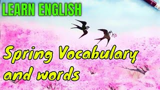 Spring Vocabulary and words in ENGLISH