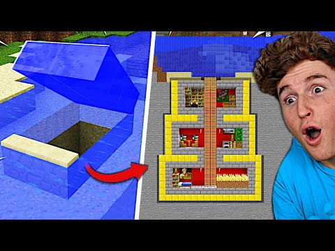 SECRET Underground Base BUILD BATTLE In Minecraft! (CHALLENGE)