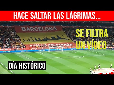 😍 EMOCIONANTE! 😍 LOCURA TOTAL en BARCELONA por el HIMNO DE ESPAÑA en la selección 18 años después