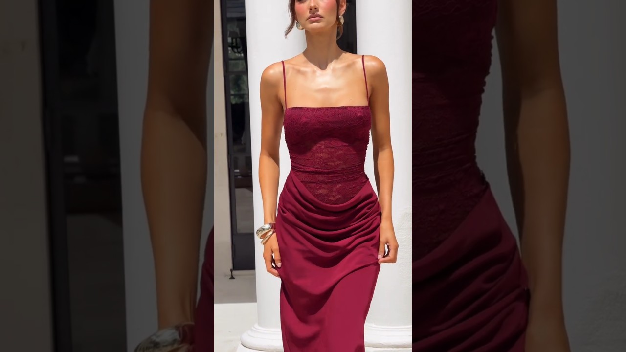 The RANIA Maxi Dress In Wine🍷 #shorts #viral