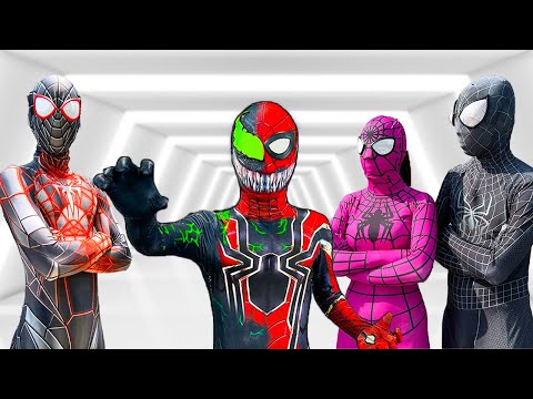 TEAM SPIDER-MAN vs BAD GUY TEAM | Red Superhero Transform Into Alien ( Special Version )