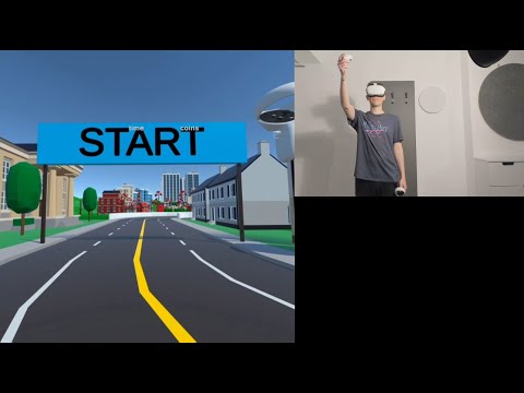 VR Walkthrough Video with the view of inside VR and outside