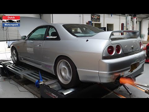 310HP Nissan Skyline R33 w/ HKS Hi-Power Exhaust on the Dyno!