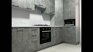 Угловая серая кухня в стиле лофт Проект 34 фото 9