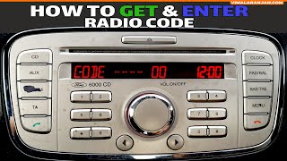 How to Get and Enter Radio code for Ford Radio | 6000 CD Ford Focus, Mondeo, C Max, S Max, Galaxy