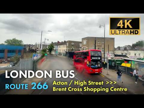 London Bus Ride, Route 266, Double Decker, 4K Virtual Tour