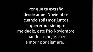 Noviembre Sin Ti letra