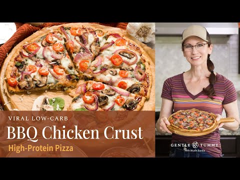 EASY High-Protein Low-Carb BBQ Chicken Crust Pizza
