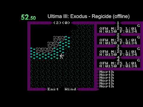 Ultima III: Exodus Regicide speedrun in 1:54.36 (2021 Sept 11)