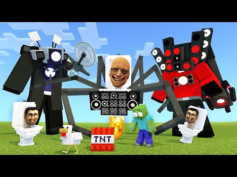 Monster School : SKIBIDI TOILET SCIENTIST VS TITAN SPEAKERMAN VS CAMERAMAN - Minecraft Animation