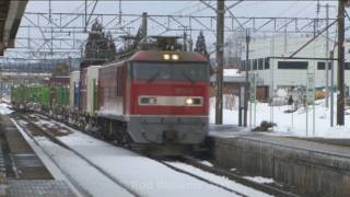 preview picture of video '日本の列車 : 鷹巣で列車: Japan Rail at Takanosu'