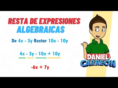 RESTA DE EXPRESIONES ALGEBRAICAS Super fácil - Para principiantes