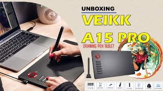 Review/Unboxing: Veikk A15 PRO Drawing Tablet Pen 2023